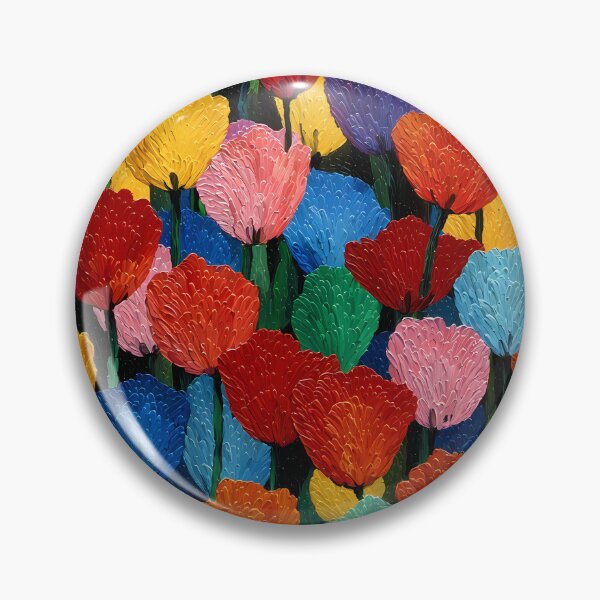 Aperçu de l'œuvre Peinture de jardin de tulipes, magnifique art floral et naturel créée et vendue par AutoPopStudio.