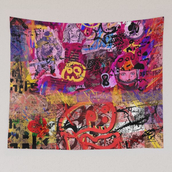 Aperçu de l'œuvre Collage de graffitis colorés créée et vendue par Swooncake Press.