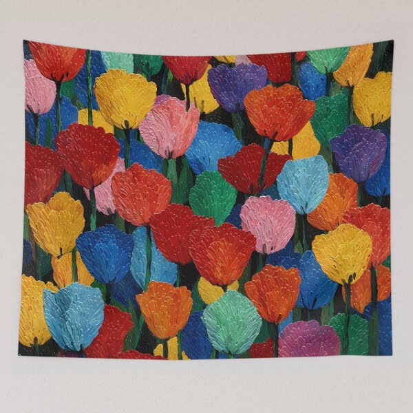 Item preview, Tulips Garden Painting Beautiful Floral Nature Art designed and sold by AutoPopStudio.