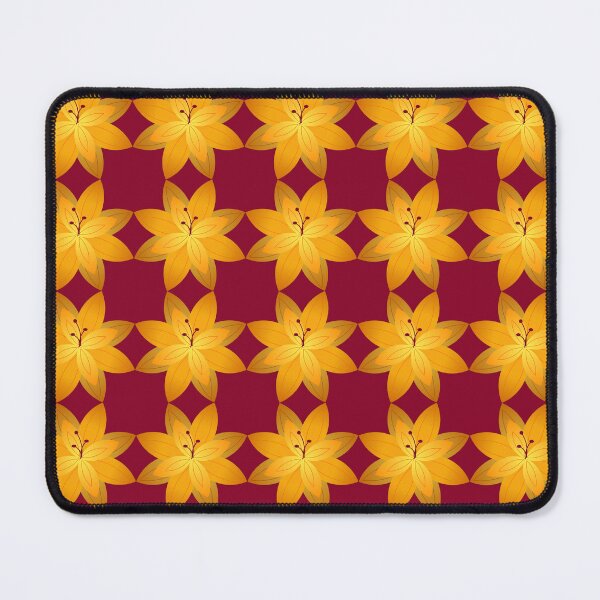 Item preview, Autumn flower pattern - yellow, mustard and burgundy designed and sold by Marcia Motivos.