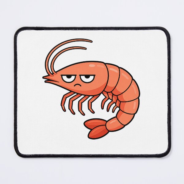 Item preview, Unimpressed Shrimp Resting Bitch Face Cartoon designed and sold by Bitchy Little Things.