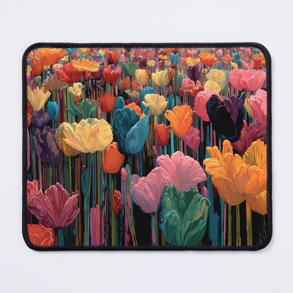 Item preview, Tulips Blooming Field Colorful Spring Wall Decor designed and sold by AutoPopStudio.