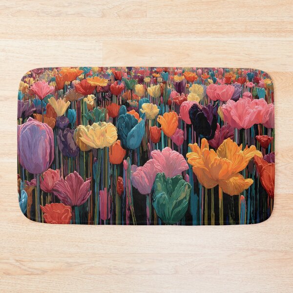 Item preview, Tulips Blooming Field Colorful Spring Wall Decor designed and sold by AutoPopStudio.