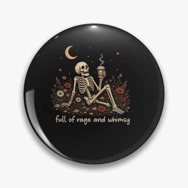 Item preview, Full of Rage and Whimsy Skeleton Coffee Vintage Gothic Tee designed and sold by Clairenity Studio.
