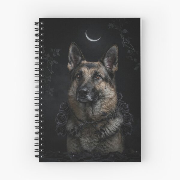 Item preview, Gothic German Shepherd Black Roses Dog Art designed and sold by JanjjaSoulInk.
