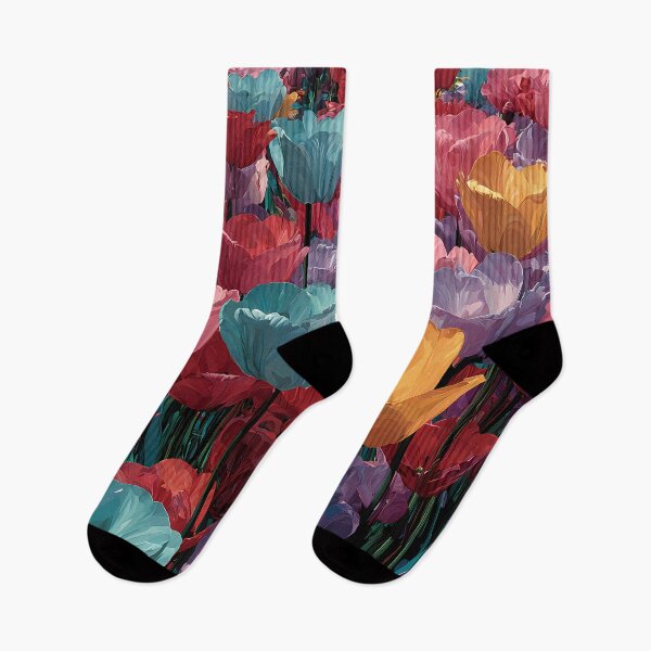 Item preview, Tulips Floral Print Vibrant Botanical Flower Artwork designed and sold by AutoPopStudio.