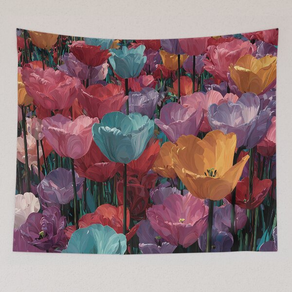 Item preview, Tulips Floral Print Vibrant Botanical Flower Artwork designed and sold by AutoPopStudio.