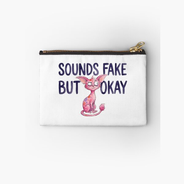 Item preview, Sounds Fake but Okay Pink Cat designed and sold by septii.