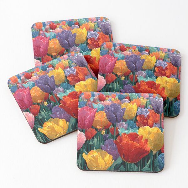 Item preview, Tulips Fine Art Painting Elegant Nature Wall Art designed and sold by AutoPopStudio.