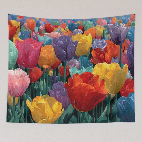 Item preview, Tulips Fine Art Painting Elegant Nature Wall Art designed and sold by AutoPopStudio.