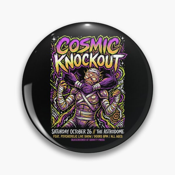 Item preview, Cosmic Knockout Psychedelic Mummy BJJ Rear Naked Choke Gig Poster designed and sold by TeNovaStudio ⭐⭐⭐⭐⭐.