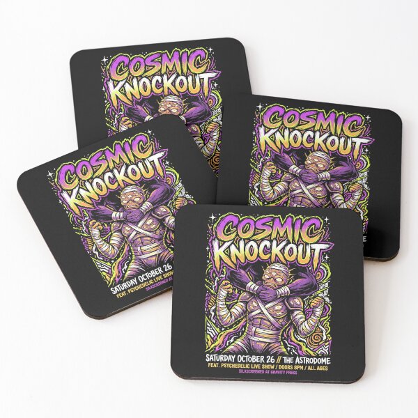 Item preview, Cosmic Knockout Psychedelic Mummy BJJ Rear Naked Choke Gig Poster designed and sold by TeNovaStudio.