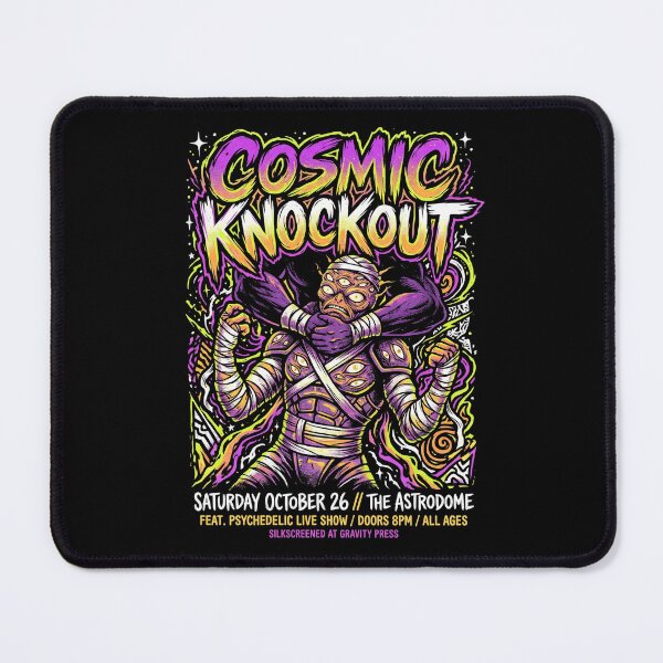 Item preview, Cosmic Knockout Psychedelic Mummy BJJ Rear Naked Choke Gig Poster designed and sold by TeNovaStudio ⭐⭐⭐⭐⭐.