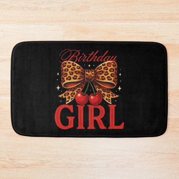Item preview, Birthday Girl Leopard Coquette Bow Red Cherry Bday Women designed and sold by Dabbing Turtle Designs.