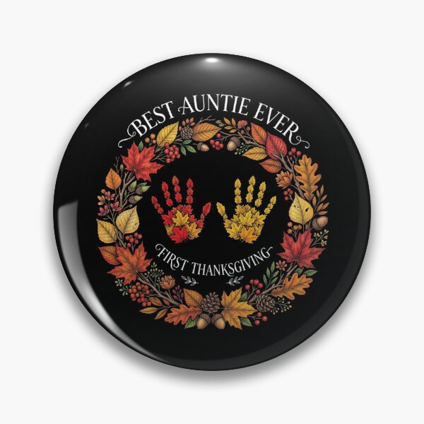 Item preview, Best Auntie Ever First Thanksgiving Baby Handprint Autumn Wreath designed and sold by TeNovaStudio ⭐⭐⭐⭐⭐.