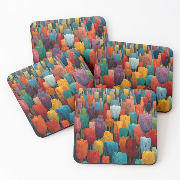 Item preview, Tulips Flower Artwork Contemporary Botanical Design designed and sold by AutoPopStudio.
