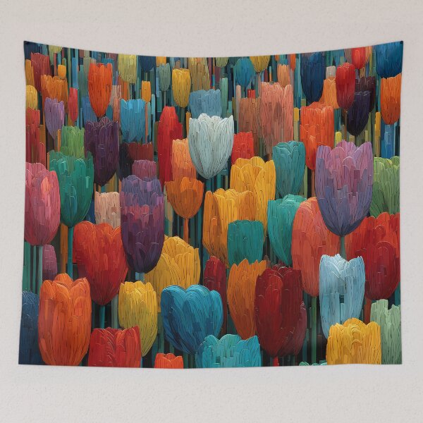 Item preview, Tulips Flower Artwork Contemporary Botanical Design designed and sold by AutoPopStudio.