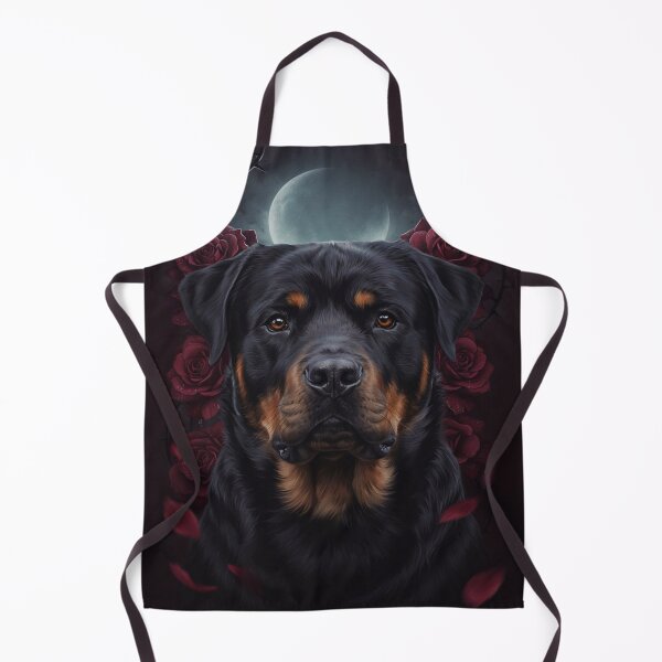 Item preview, Gothic Rottweiler Dark Rose Dog Portrait designed and sold by JanjjaSoulInk.