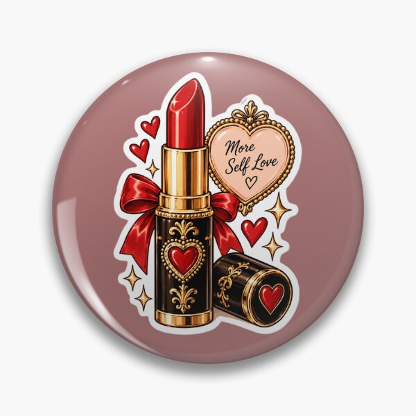 Item preview, Gothic Red Lipstick Aesthetic – Black & Gold Coquette Beauty Sticker designed and sold by AstraDrip Studio.