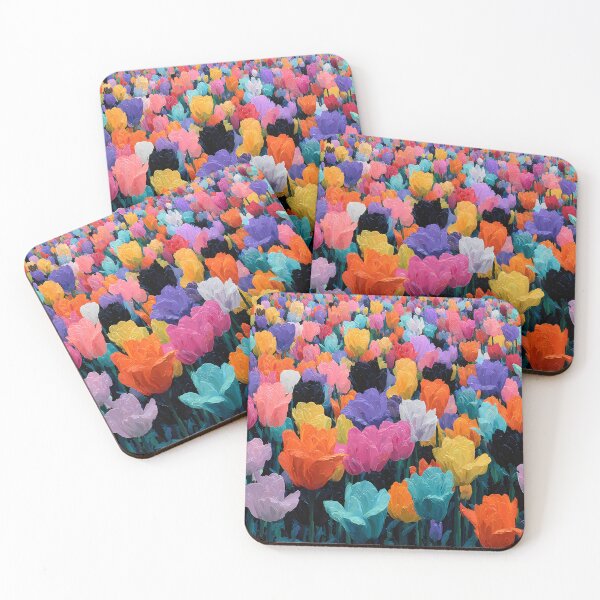 Item preview, Tulips Spring Garden Art Colorful Floral Painting designed and sold by AutoPopStudio.