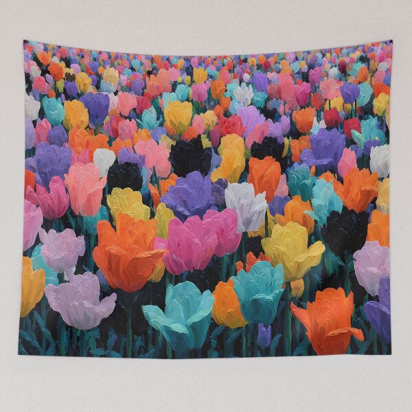 Item preview, Tulips Spring Garden Art Colorful Floral Painting designed and sold by AutoPopStudio.