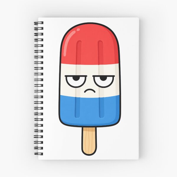 Item preview, Unimpressed Red White and Blue Popsicle Cartoon designed and sold by Bitchy Little Things.