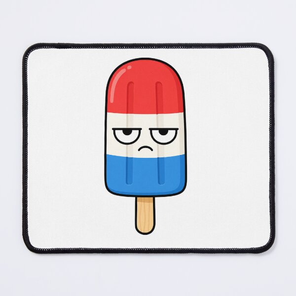 Item preview, Unimpressed Red White and Blue Popsicle Cartoon designed and sold by Bitchy Little Things.