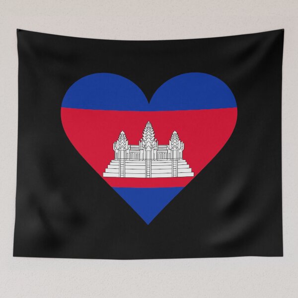 Item preview, Cambodia Heart Flag Graphic | I Love Cambodia Patriotic Symbol designed and sold by NTGUILTY.
