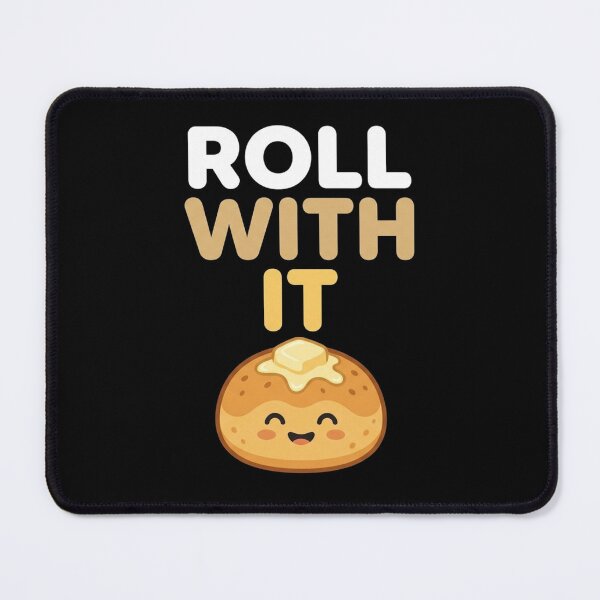 Item preview, Roll With It Funny Dinner Roll Thanksgiving Bread Pun Kawaii designed and sold by TeNovaStudio.