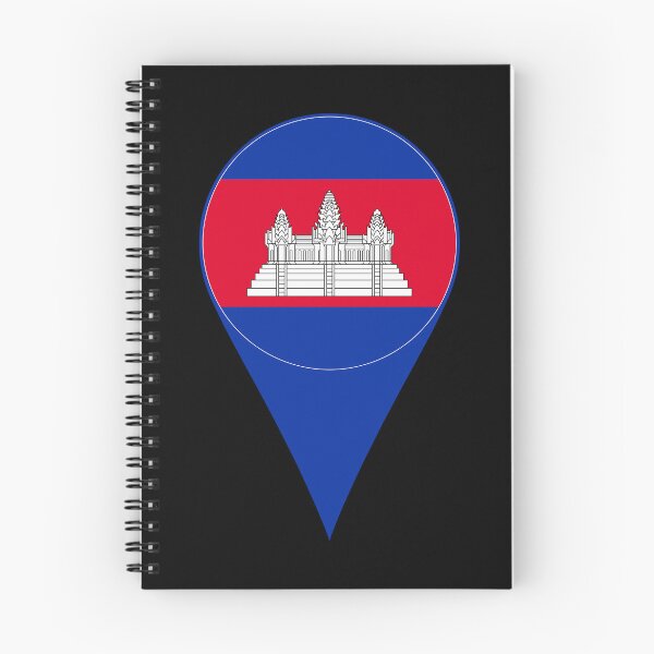 Item preview, Cambodia Flag Location Pin Map Marker | Cambodian Destination GPS Icon designed and sold by NTGUILTY.