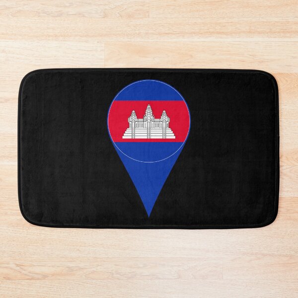 Item preview, Cambodia Flag Location Pin Map Marker | Cambodian Destination GPS Icon designed and sold by NTGUILTY.