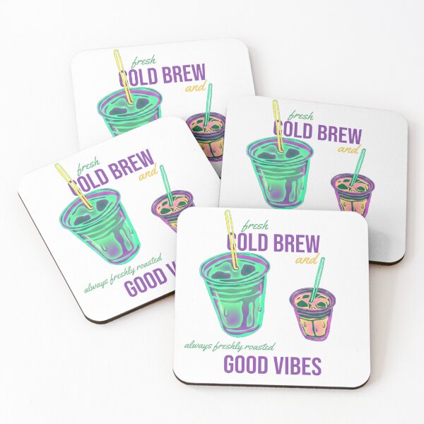 Item preview, Fresh Cold Brew And Good Vibes Retro Aesthetic Tee designed and sold by Life&Art.