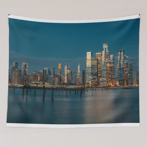 Item preview, New York City Skyline - Panoramic Night Art designed and sold by DGMaxShop.