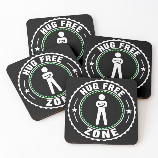 Item preview, Hug Free Zone - Emblem Badge designed and sold by TY-Cat-Tees.