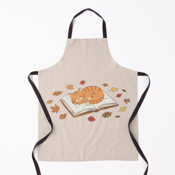 Item preview, Cozy Autumn Orange Tabby Cat Sleeping On Book Fall Leaves designed and sold by Cipher & Soul.