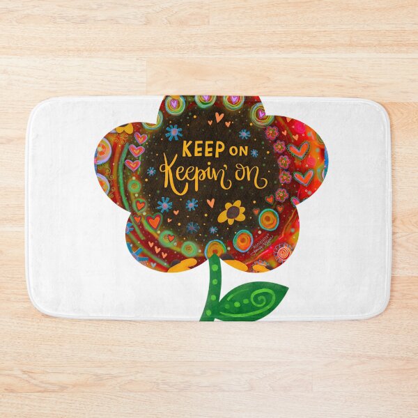 Item preview, Keep On Keepin’ On – Colorful Encouragement Flower Sticker designed and sold by Inspirivity.
