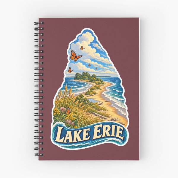 Item preview, Lake Erie Vintage Canadian Great Lakes Travel Print designed and sold by PinUpPizzazz.