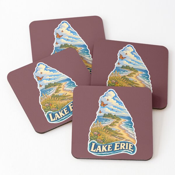 Item preview, Lake Erie Vintage Canadian Great Lakes Travel Print designed and sold by PinUpPizzazz.
