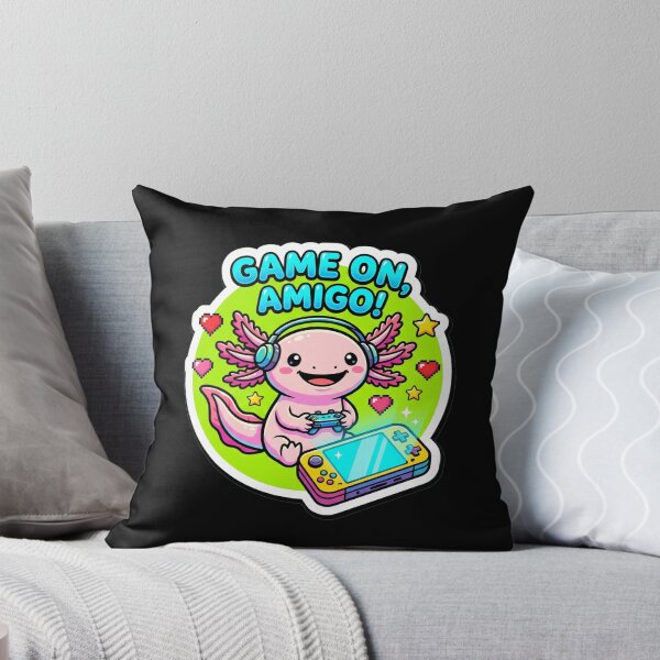 Item preview, Axolotl playing video games designed and sold by joetrade.