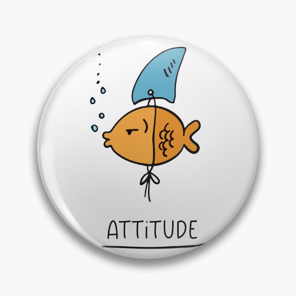 Item preview, attitude fish  designed and sold by Borublue.