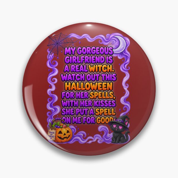 Item preview, My Gorgeous Girlfriend Is A Real Witch Funny Halloween Couple Shirt designed and sold by CopyVibes.