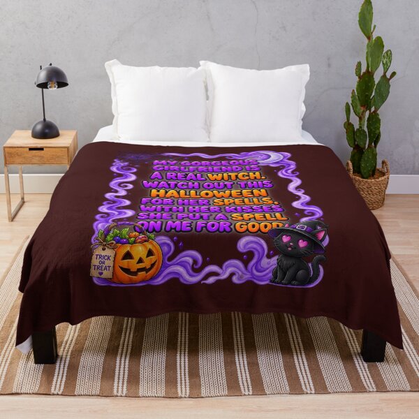Item preview, My Gorgeous Girlfriend Is A Real Witch Funny Halloween Couple Shirt designed and sold by CopyVibes.