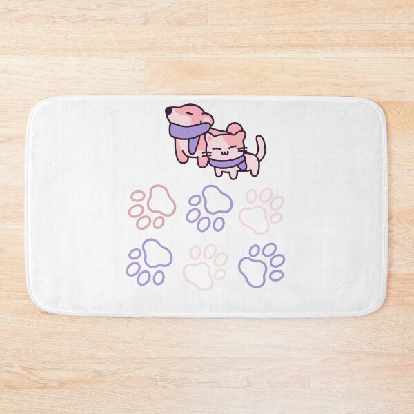 Item preview, Cute Kawaii Cat and Dog Winter Scarves Sticker Pack Paw Prints designed and sold by Esraa-Arts.