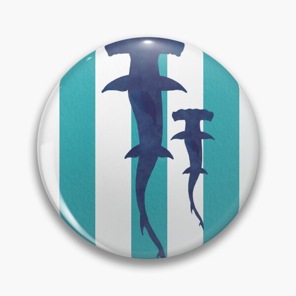Item preview, Hammer sharks and turquoise stripes designed and sold by Ana Gorozpe.