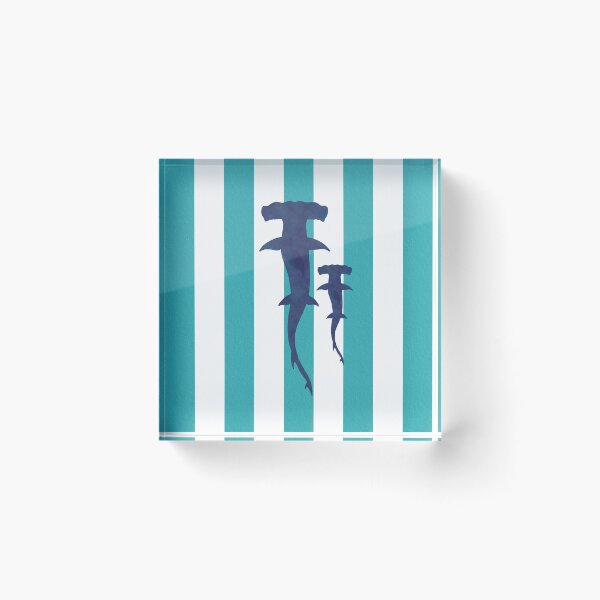 Item preview, Hammer sharks and turquoise stripes designed and sold by Ana Gorozpe.