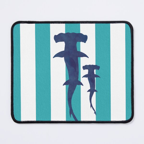 Item preview, Hammer sharks and turquoise stripes designed and sold by Ana Gorozpe.