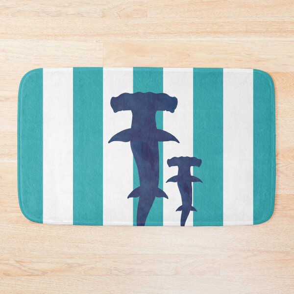 Item preview, Hammer sharks and turquoise stripes designed and sold by Ana Gorozpe.