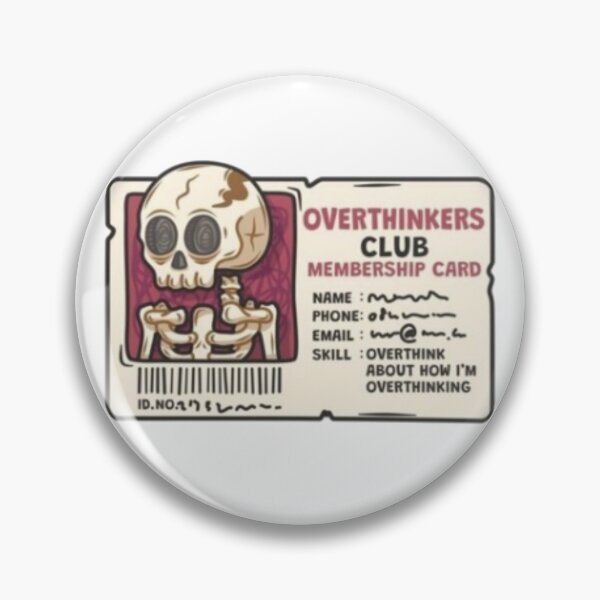 Item preview, Humor and Existential Reflection – Overthinkers Club Card Design designed and sold by WATEKE.