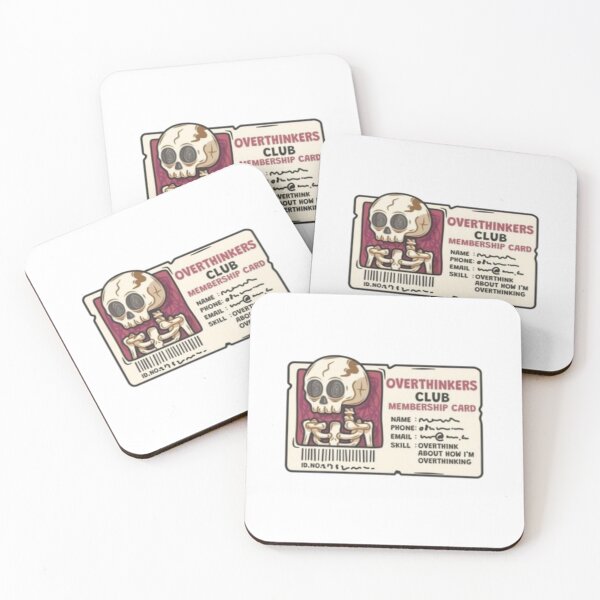 Item preview, Humor and Existential Reflection – Overthinkers Club Card Design designed and sold by WATEKE.