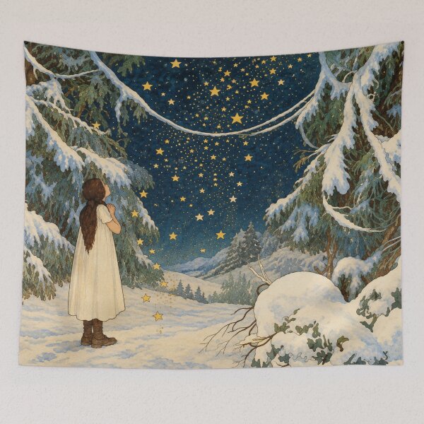 Item preview, Fairy Tale Wall Art, The Little Stars of Gold, Artuš Scheiner 1921 Storybook Illustration designed and sold by RickE.